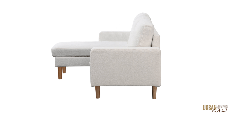 Urban Cali Sectional Sofa Hillsborough 76" Wide Boucle Sectional Sofa with Reversible Chaise - Available in 3 Colours