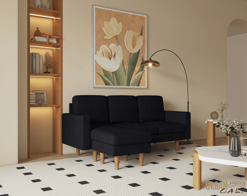 Urban Cali Sectional Sofa Hillsborough 76" Wide Boucle Sectional Sofa with Reversible Chaise - Available in 3 Colours