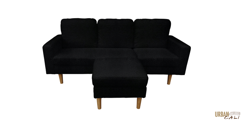 Urban Cali Sectional Sofa Hillsborough 76" Wide Boucle Sectional Sofa with Reversible Chaise - Available in 3 Colours