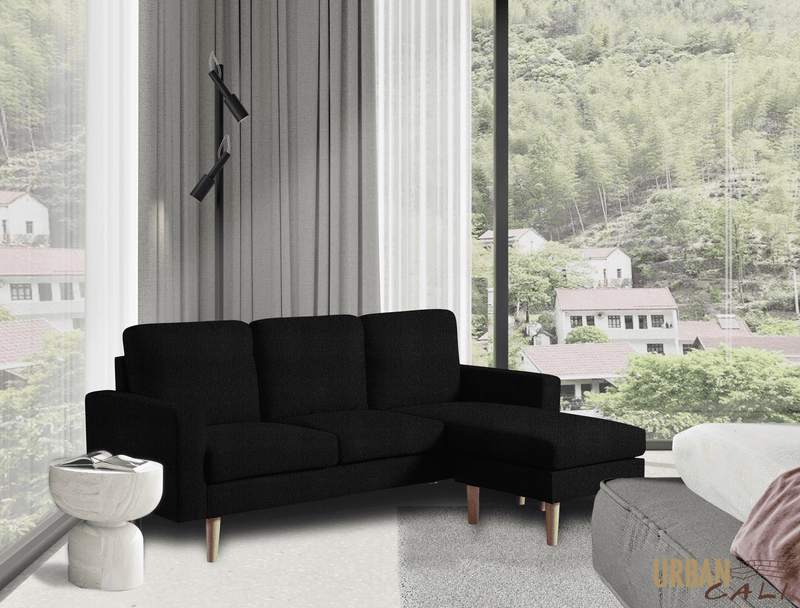 Urban Cali Sectional Sofa Hillsborough 76" Wide Boucle Sectional Sofa with Reversible Chaise - Available in 3 Colours
