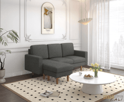 Urban Cali Sectional Sofa Hillsborough 76" Wide Boucle Sectional Sofa with Reversible Chaise - Available in 3 Colours