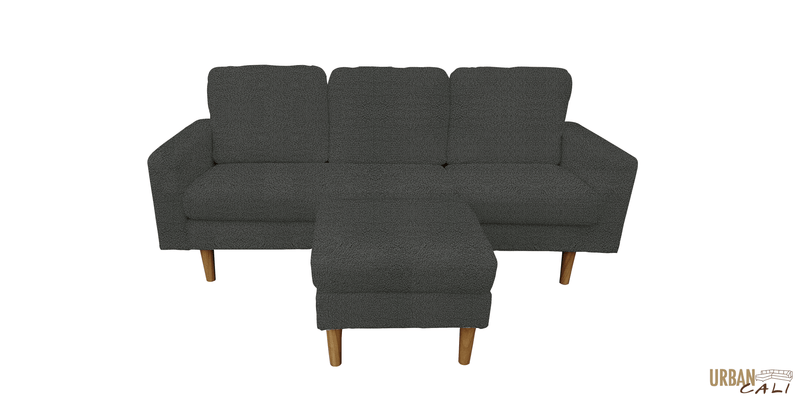Urban Cali Sectional Sofa Hillsborough 76" Wide Boucle Sectional Sofa with Reversible Chaise - Available in 3 Colours