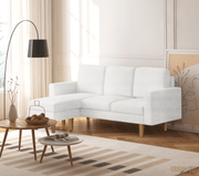 Urban Cali Sectional Sofa Hillsborough 76" Wide Boucle Sectional Sofa with Reversible Chaise - Available in 3 Colours