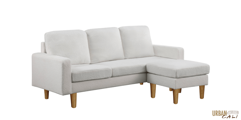 Urban Cali Sectional Sofa Hillsborough 76" Wide Boucle Sectional Sofa with Reversible Chaise - Available in 3 Colours