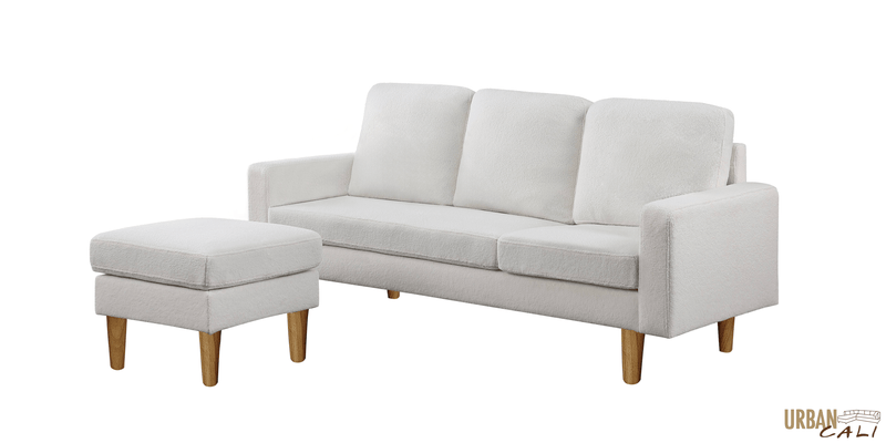 Urban Cali Sectional Sofa Hillsborough 76" Wide Boucle Sectional Sofa with Reversible Chaise - Available in 3 Colours