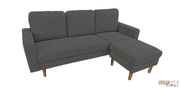 Urban Cali Sectional Sofa Hillsborough 76" Wide Boucle Sectional Sofa with Reversible Chaise - Available in 3 Colours