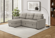 Urban Cali Sectional Sofa Venice 89.5" Wide Sleeper Sectional Sofa Bed with Reversible Storage Chaise - Available in 6 Colours