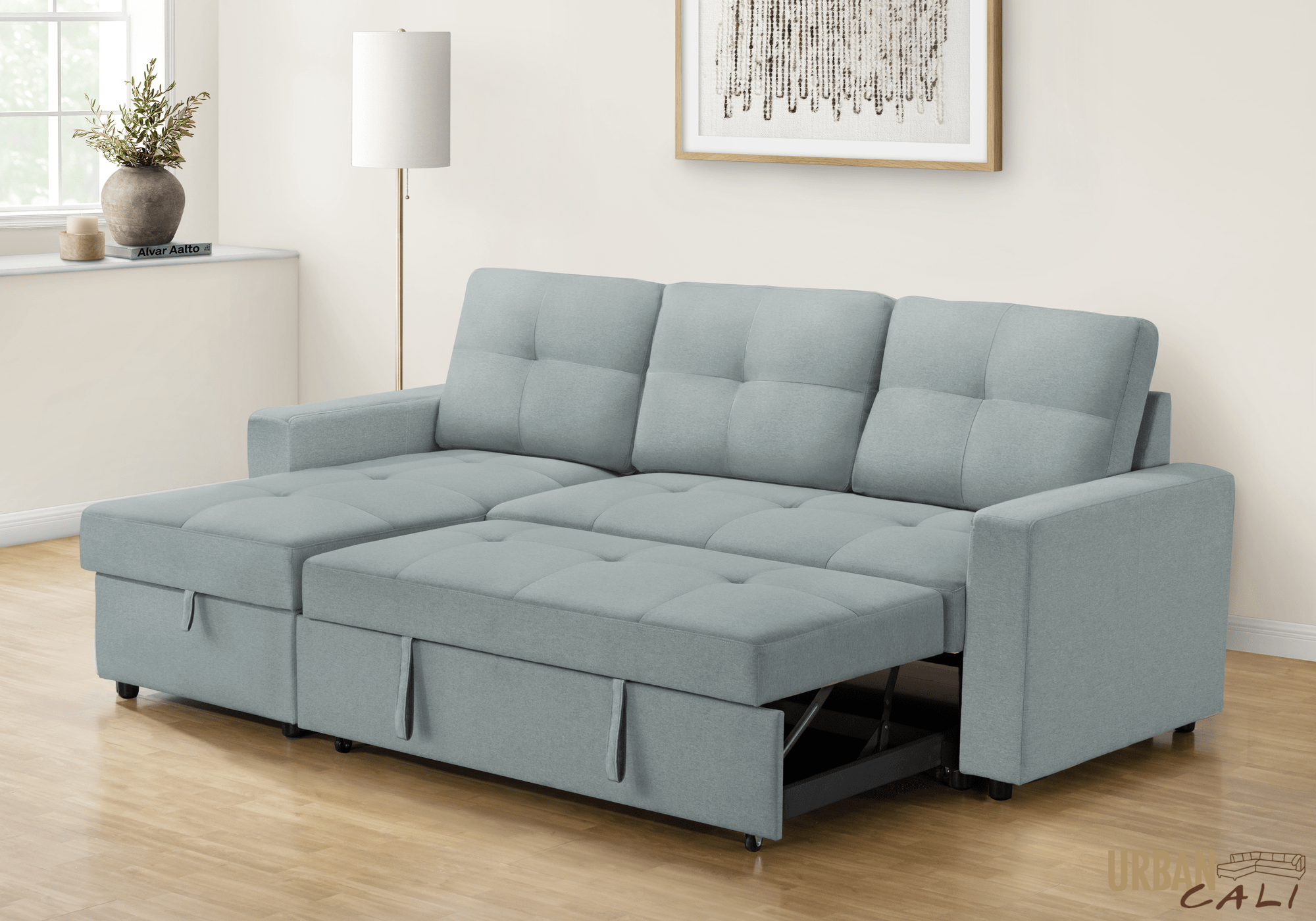 Urban Cali Venice Sleeper Sectional Sofa Bed with Reversible Storage ...