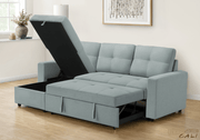 Urban Cali Sectional Sofa Venice Sleeper Sectional Sofa Bed with Reversible Storage Chaise - Available in 4 Colours