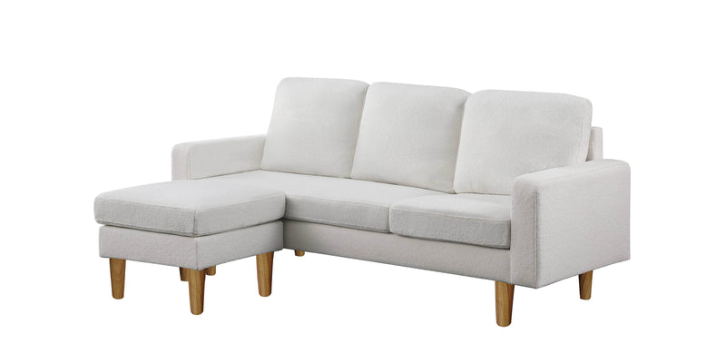 Urban Cali Sectional Sofa White Hillsborough 76" Wide Boucle Sectional Sofa with Reversible Chaise - Available in 3 Colours