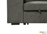 Urban Cali Sectional Sonoma 103.5" Wide Sleeper Sectional Sofa Bed with Reversible Storage Chaise and 2 Stools - Available in 2 Colours