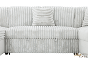 Urban Cali Sleeper Sectional Atherton Opulence Plush Light Grey Corduroy Large Sleeper Sectional Sofa Bed with Storage Chaise