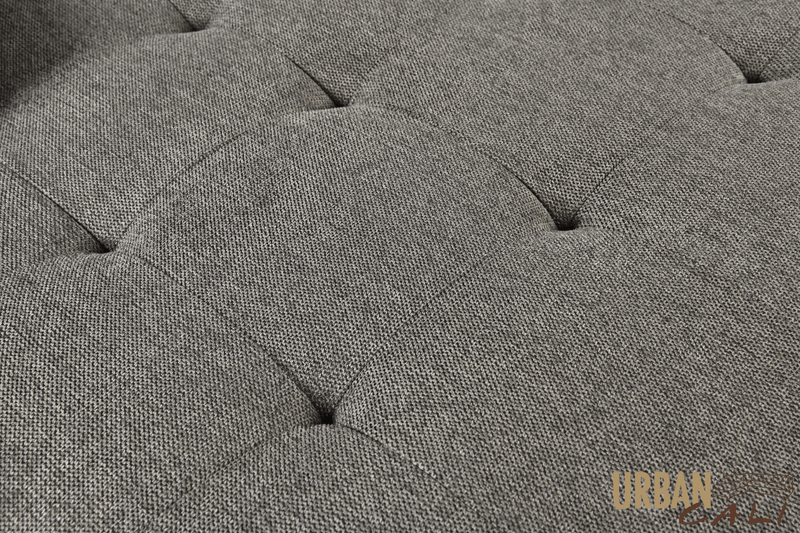 Urban Cali Sleeper Sectional Lancaster 125" Wide U-Shaped Sleeper Sectional Sofa Bed with Storage Chaises in Belfast Charcoal
