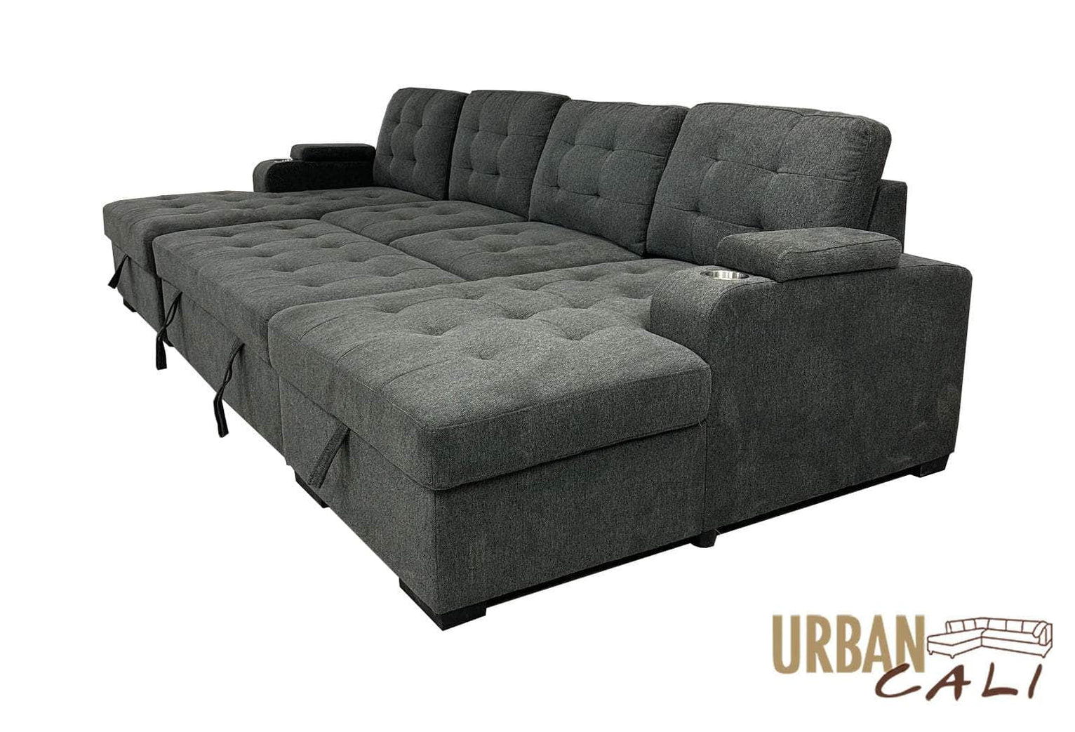 Urban Cali Lancaster UShaped Sleeper Sectional Sofa Bed Canapé