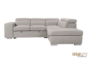 Urban Cali Sleeper Sectional Pasadena Large Sleeper Sectional Sofa Bed with Storage Ottoman and 2 Stools - Available in 3 Colours