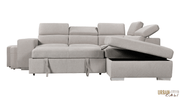 Urban Cali Sleeper Sectional Pasadena Large Sleeper Sectional Sofa Bed with Storage Ottoman and 2 Stools - Available in 3 Colours