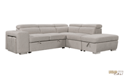 Urban Cali Sleeper Sectional Pasadena Large Sleeper Sectional Sofa Bed with Storage Ottoman and 2 Stools - Available in 3 Colours
