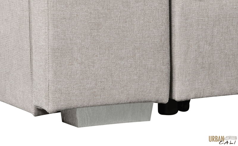 Urban Cali Sleeper Sectional Pasadena Large Sleeper Sectional Sofa Bed with Storage Ottoman and 2 Stools - Available in 3 Colours