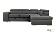 Urban Cali Sleeper Sectional Pasadena Large Sleeper Sectional Sofa Bed with Storage Ottoman and 2 Stools - Available in 3 Colours