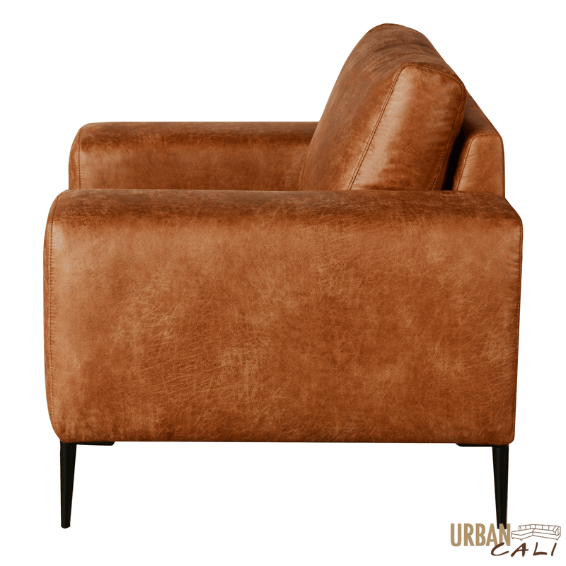 Urban Cali Sofa Set Fresno 3 Piece Sofa, Loveseat, and Chair Set in Rustic Light Brown