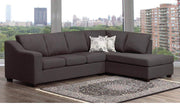 Aman Fabric Sectional RHF Chaise Florence Grey Fabric Sectional Sofa with Right or Left Facing Chaise