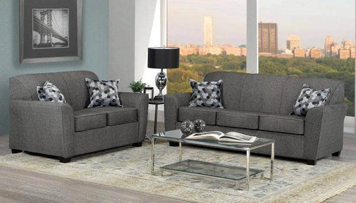 Aman Sofa Set 3 Piece Set Humbolt Grey Fabric Living Room Seating Collection