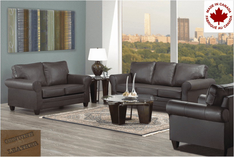 Leather Sofas Canada Genuine Leather Sofa Sets — Wholesale Furniture