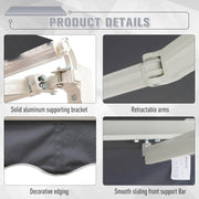 Pending - Aosom Retractable Awning 6.6’ x 8.2’ Sunshade Shelter Canopy Patio Outdoor Deck - Available in 3 Colours
