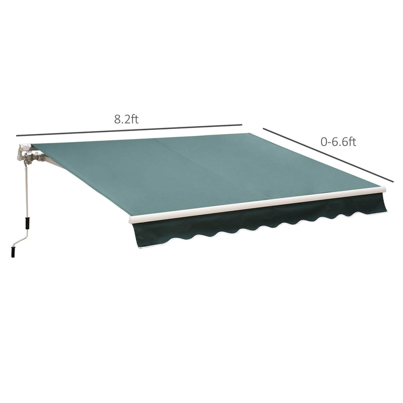 Pending - Aosom Retractable Awning 6.6’ x 8.2’ Sunshade Shelter Canopy Patio Outdoor Deck - Available in 3 Colours
