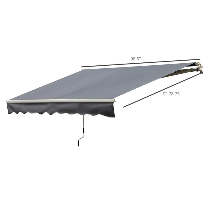 Pending - Aosom Retractable Awning 6.6’ x 8.2’ Sunshade Shelter Canopy Patio Outdoor Deck - Available in 3 Colours