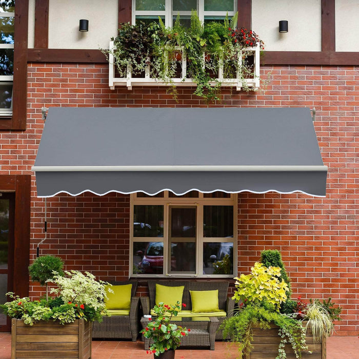 Aosom Awning 8.2ft x 6.6ft Retractable Awning Sunshade Shelter Canopy for Patio Outdoor Deck - Available in 3 Colours