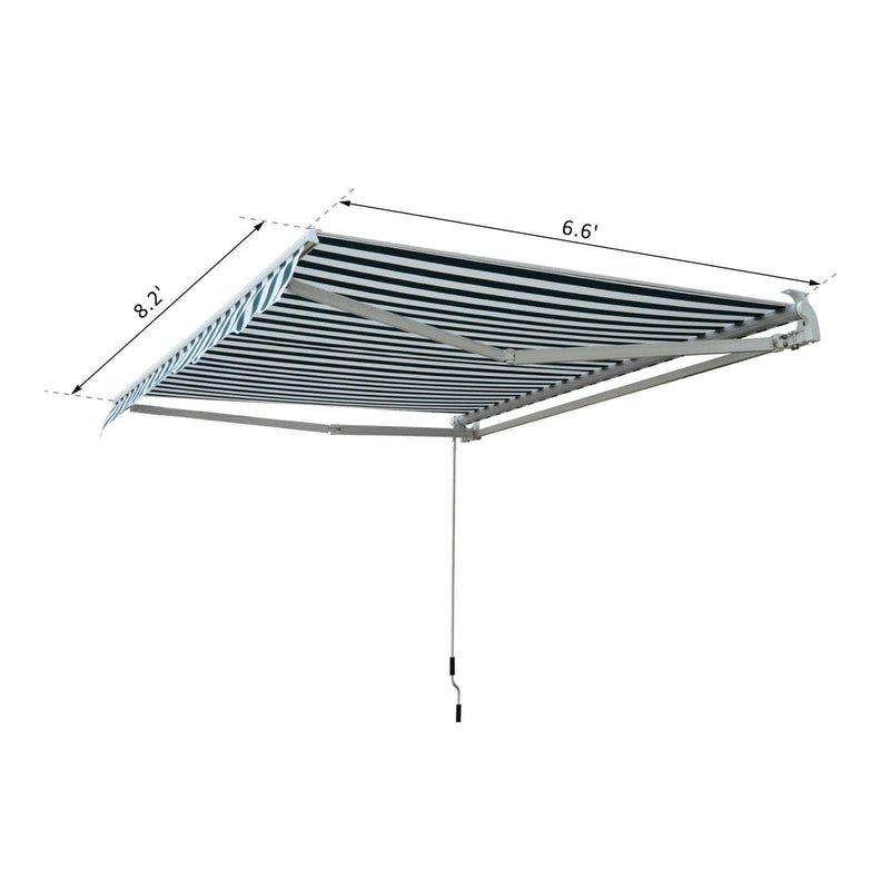 Aosom Awning 8.2ft x 6.6ft Retractable Awning Sunshade Shelter Canopy for Patio Outdoor Deck - Available in 3 Colours