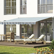 Aosom Awning 8.2ft x 6.6ft Retractable Awning Sunshade Shelter Canopy for Patio Outdoor Deck - Available in 3 Colours