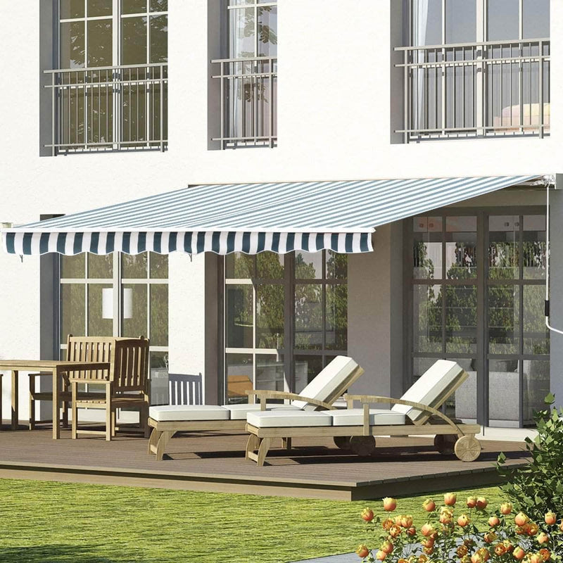 Aosom Awning 8.2ft x 6.6ft Retractable Awning Sunshade Shelter Canopy for Patio Outdoor Deck - Available in 3 Colours