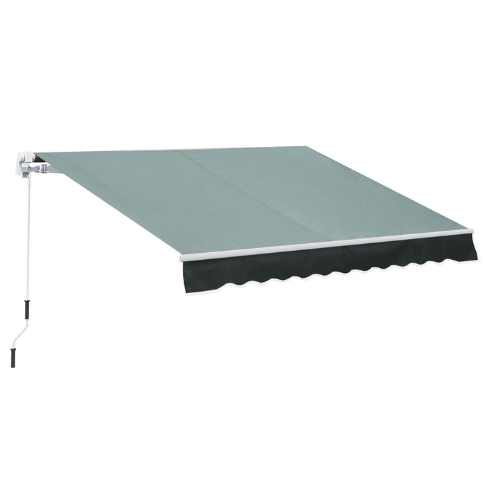 Aosom Awning Green 8.2ft x 6.6ft Retractable Awning Sunshade Shelter Canopy for Patio Outdoor Deck - Available in 3 Colours