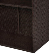 Aosom Bar Table 5 Piece Outdoor Patio Rattan Wicker Bar Table and Barstool Set in Dark Brown