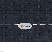 Aosom Conversation Set 4 Piece Outdoor Patio Wicker Rattan Conversation Sofa Set - Available in 2 Colours