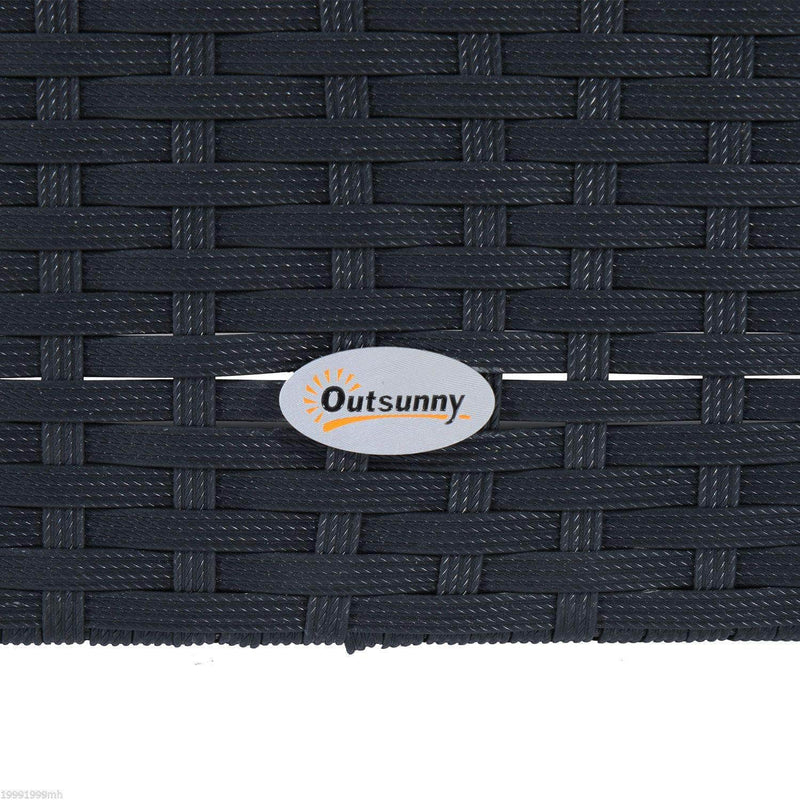 Aosom Conversation Set 4 Piece Outdoor Patio Wicker Rattan Conversation Sofa Set - Available in 2 Colours