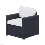 Aosom Conversation Set 4 Piece Outdoor Patio Wicker Rattan Conversation Sofa Set - Available in 2 Colours