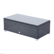 Aosom Conversation Set 4 Piece Outdoor Patio Wicker Rattan Conversation Sofa Set - Available in 2 Colours