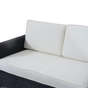 Aosom Conversation Set 4 Piece Outdoor Patio Wicker Rattan Conversation Sofa Set - Available in 2 Colours