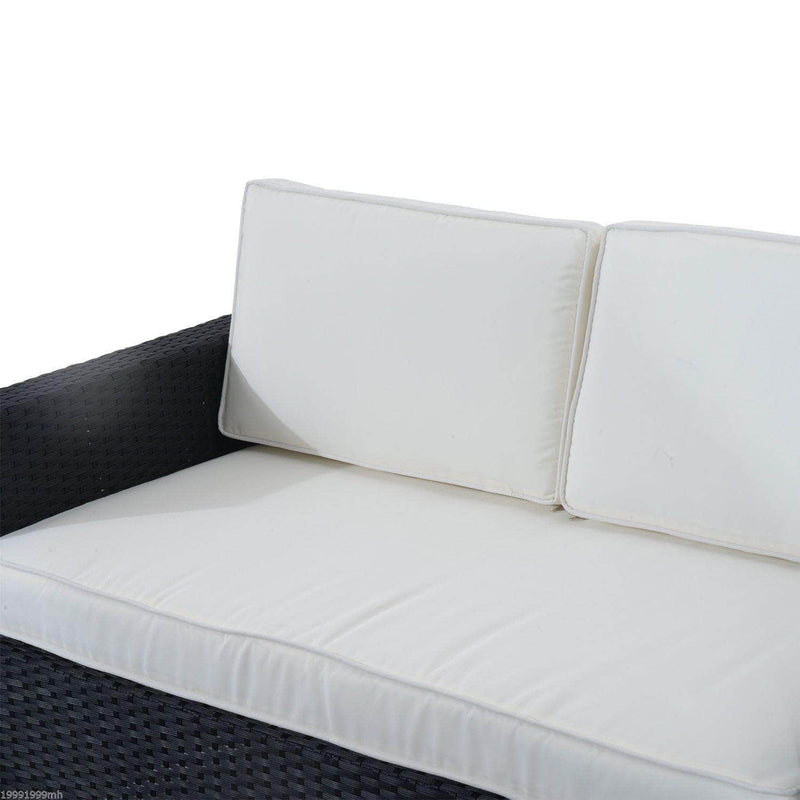 Aosom Conversation Set 4 Piece Outdoor Patio Wicker Rattan Conversation Sofa Set - Available in 2 Colours