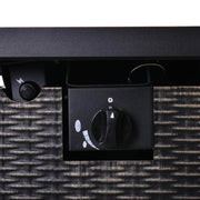 Aosom Fire Pit 30 Inch Propane Gas Square Outdoor Fire Pit Table in Black