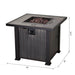 Aosom Fire Pit 30 Inch Propane Gas Square Outdoor Fire Pit Table in Black