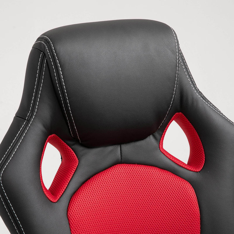 Aosom Gaming Chair Racecar Style Office Gaming Chair with High Back and Adjustable Swivel Seat in Faux Leather - Available in 3 Colours