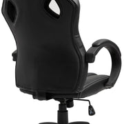 Aosom Gaming Chair Racecar Style Office Gaming Chair with High Back and Adjustable Swivel Seat in Faux Leather - Available in 3 Colours