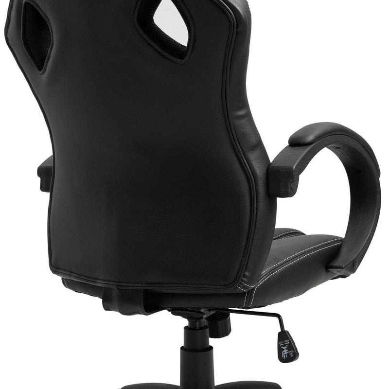 Aosom Gaming Chair Racecar Style Office Gaming Chair with High Back and Adjustable Swivel Seat in Faux Leather - Available in 3 Colours
