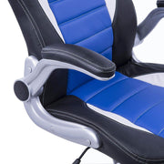 Aosom Gaming Chair Racing Car Office Gaming Chair with Swivel and Adjustable Armrest in Faux Leather - Available in 2 Colours