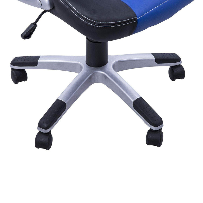 Aosom Gaming Chair Racing Car Office Gaming Chair with Swivel and Adjustable Armrest in Faux Leather - Available in 2 Colours
