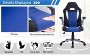Aosom Gaming Chair Racing Car Office Gaming Chair with Swivel and Adjustable Armrest in Faux Leather - Available in 2 Colours